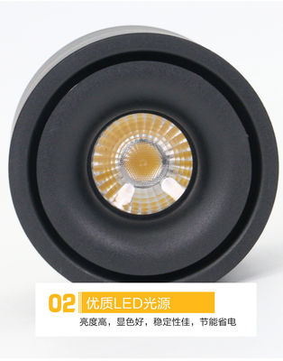 quality  30W 100lm/ W Black LED Track Lighting Systems 5000K Ceiling Track Spotlights factory