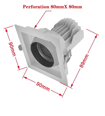 10W 15W Led Recessed Rotating Ceiling Light TUV Dimming Trunk Light