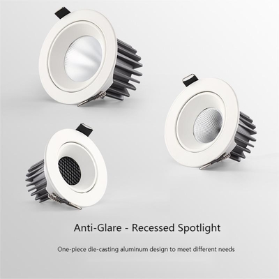 55mm Deep Socket 12W LED Spotlight Impact Resistant Aluminum