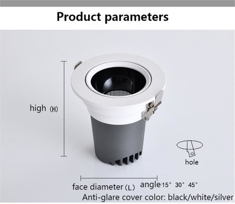 Rust Prevention Dimmable LED Downlights AC180V-240V Mini 15W